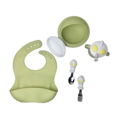 Beli Bentuk Karakter Kartun Baby Silicone Bib Bowl Spoon Set Bpa Free online manufacture