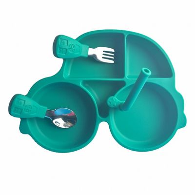 Beli Baby Feeding Silicone Spoon Set Bentuk Mobil Disesuaikan Bebas Bpa online manufacture
