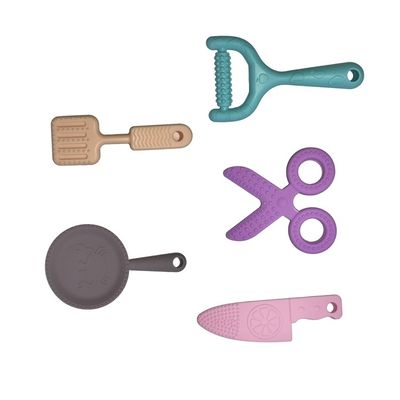 Beli 5 buah Baby Teether Silicone Bebas BPA Non Beracun Warna Disesuaikan online manufacture