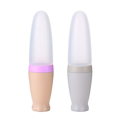 Beli Phthalate BPA Latex Silicone Baby Teether Spoon Feeding Bottle Aliran Sedang online manufacture