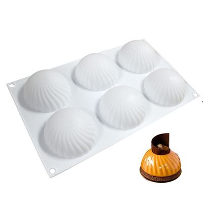 Beli Cetakan Kue Silikon Dekoratif Buatan Tangan 6 Rongga Logo Kustom LFGB Disetujui online manufacture