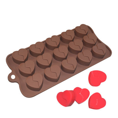 Beli Cetakan Cokelat Kustom LFGB Cetakan Silikon Kue Mousse Berbentuk Hati online manufacture