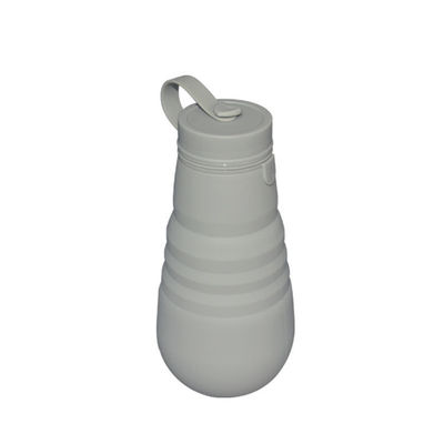 Beli Abu-abu Silikon Dilipat Botol Minum Olahraga Luar Ruangan Lipat Botol Air 500ml online manufacture