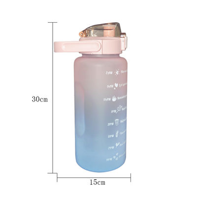Beli Botol Air Silikon Olahraga Unisex Logo Disesuaikan 2000ml Botol Air Dengan Sedotan online manufacture