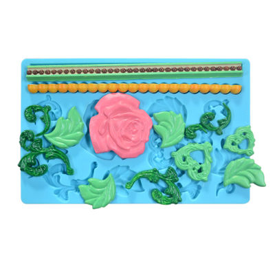 Beli Peralatan Kue Silikon Bunga Pembuatan Kue Furnitur Renda Cetakan Fondant Silikon online manufacture