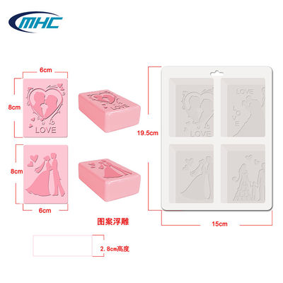 Beli Desain Baru Sesuaikan Cetakan Sabun Silikon Food Grade 4 Rongga Berkelanjutan online manufacture