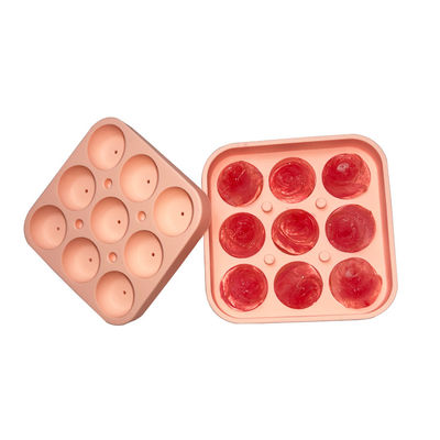 Beli Silikon Pembuat Es Batu Berbentuk Mawar Kecil Berkelanjutan 9 Rongga 1,2 Inci online manufacture