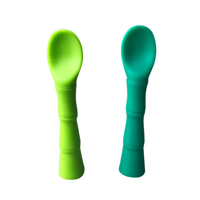 Beli Produk Silikon Bayi Polos BPA Gratis Sendok Bambu Ukuran Disesuaikan online manufacture