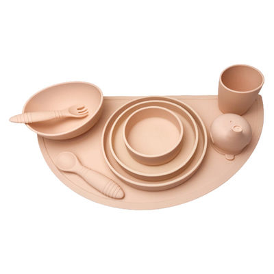 Beli Mangkuk dan Piring Hisap Bayi Polos Set Food Grade Silikon Dengan Sendok online manufacture