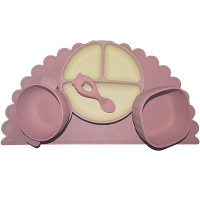 Beli Seti Makanan Bayi Silikon Ergonomis Piring Anak Silikon Cangkang Dan Sapi Untuk Anak Kecil online manufacture