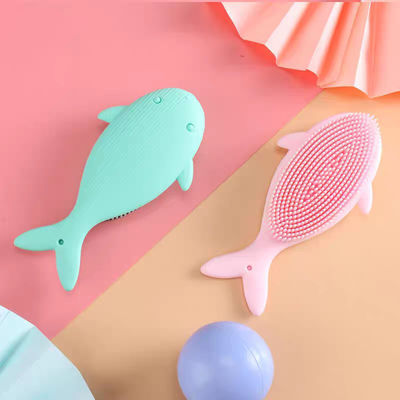 Beli MHC Silikon Bath Brush Set Body Baby Bath Products Cute Facial Cleansing Hair Back Scrubber Untuk Mandi online manufacture