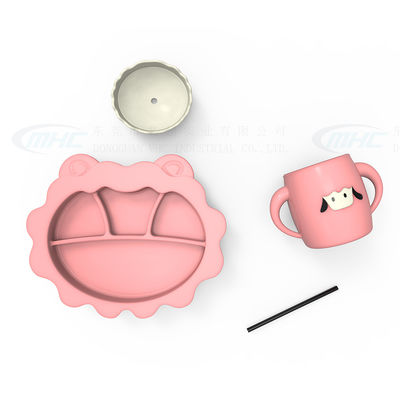 Beli MHC Anak Domba Baru Lahir Silikon Pembuatan Cangkir Makan Bowl Bib Selang Esensial Set Piring Penyedot online manufacture