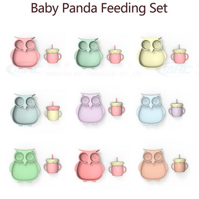 Beli MHC Owl Baby Feeding Products Silicone Feeding Set Bowl Cover Spoon untuk menyusui bayi online manufacture