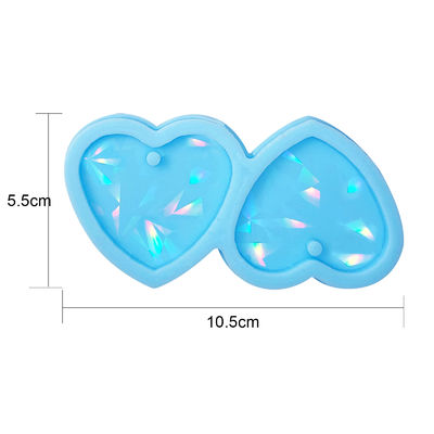 Beli MHC Cinta Bentuk UV Silikon Epoxy Resin Cetakan Perhiasan Heart Pendant Manik-manik Earring Holographic Resin Cetakan online manufacture