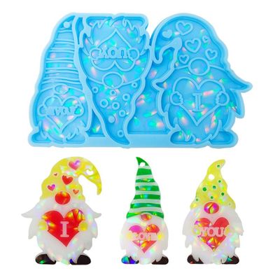 Beli MHC Silikon resin cetakan Epoxy resin cetakan untuk gantungan kunci jelas Santa Claus Ornament Bentuk Set online manufacture