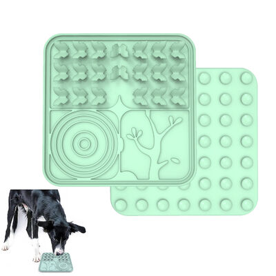 Beli MHC Custom Eco-Friendly Silicone Dog Lick Mat Bentuk Kotak Portabel Tahan Air Bahan Food Grade untuk Mangkuk Anjing Hewan Kecil online manufacture
