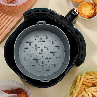 Food Safe Silicone Kitchen Tool Mudah Dibersihkan Air Fryer Pot Liners Reusable Basket