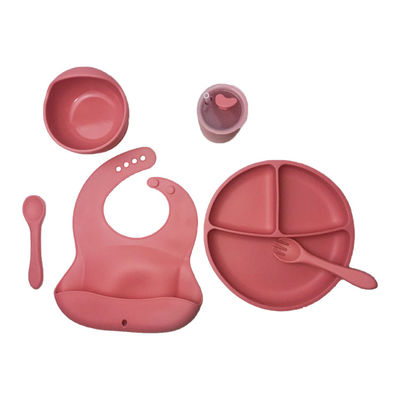 Set Makan Bayi Silikon Modern Bib Dan Piring Disesuaikan CPSIA CSPA Standar