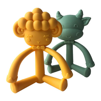 Bentuk Kartun Baby Teether Mainan Food Grade BPA Free DIY Silicone Teether
