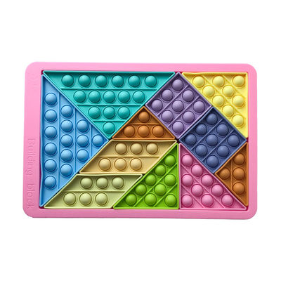 Unisex Kids Early Learning Mainan Edukasi Bubble Fidget Toys Tangram Puzzle