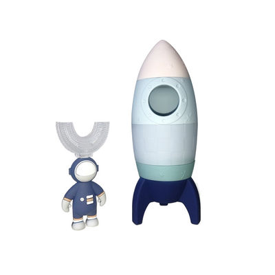 Silicone Baby Rocket Toy Sikat Gigi Dekorasi Warna Disesuaikan
