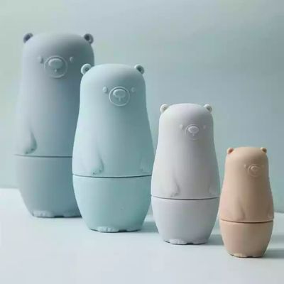 Mainan Pendidikan Anak Susun Tahan Air 4 Buah Boneka Nesting Rusia