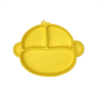 Baki Bayi Silikon Disesuaikan Bentuk Kartun Monyet BPA Free Suction Silicone Bowl
