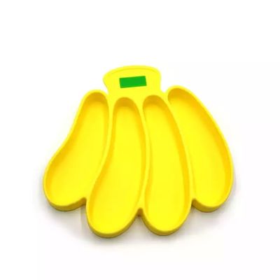 Baki Bayi Silikon Berbentuk Pisang Modern Suction Self Feeding BPA Free Disesuaikan