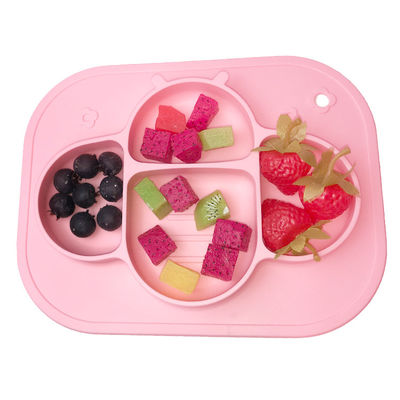 Baki Bayi Silikon Tidak Beracun Bentuk Lebah BPA Free Dibagi Suction Plate Disesuaikan