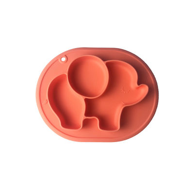 Food Feeding Elephant Silicone Baby Plates Piring Makan Anak-anak yang Disesuaikan Bebas Bpa