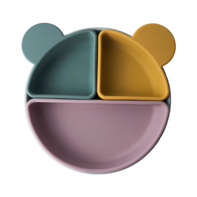 Bpa Free Kids Tableware Food Grade 2022 Silicone Baby Feeding Plate Set Suction
