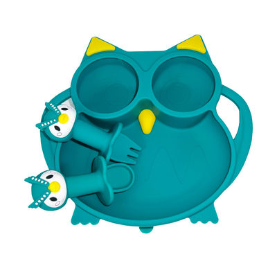 Silicone Suction Plate Set Food Feeding Bpa Free Untuk Bayi Balita