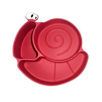 Suction Silicone Feeding Tray Set Food Grade Baby Feeding Dish Bentuk Siput