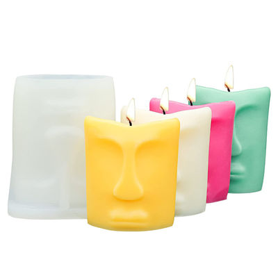 Cetakan Silikon Lilin Wajah Manusia Ramah Lingkungan Anti air mata Cetakan Lilin Dapat Digunakan Kembali
