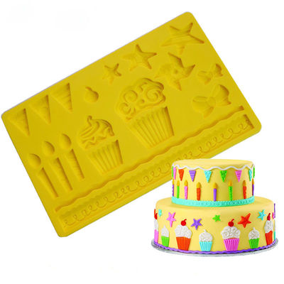 Multi Layer Silicone Baking Peralatan Ulang Tahun Pernikahan Fondant Cetakan Untuk Kue