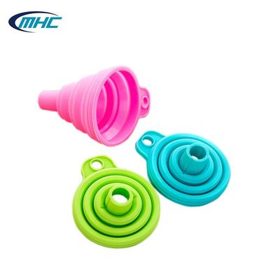 Corong Dapur Silikon Mini Dilipat Minyak Cair Dapat Digunakan Kembali Disesuaikan Food Grade