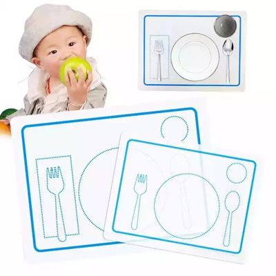 Tatakan Silikon Bayi Makanan yang Dapat Dicuci Pencetakan Logo Disesuaikan Food Grade