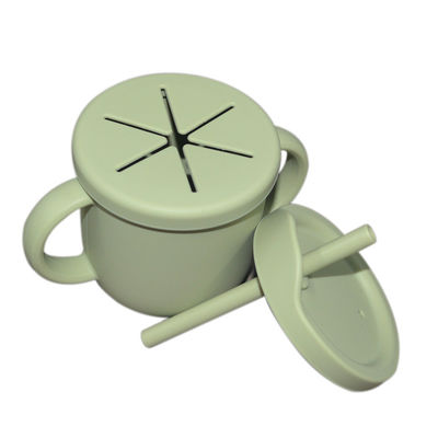 100% Silicone Sippy Cup Eco Friendly BPA Free Baby Snack Cup Ukuran Disesuaikan