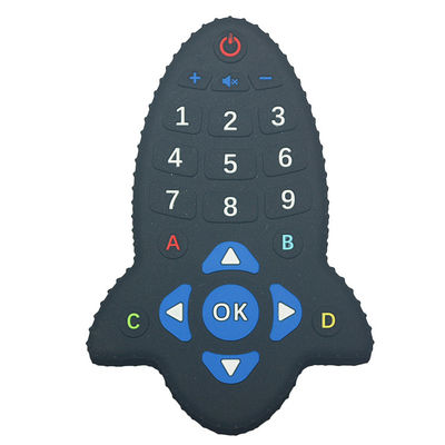 Berbentuk MHC Silicone Baby Teether Remote Control Untuk Mengunyah Mainan