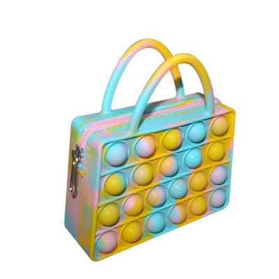 Dompet Silikon Rantai Lucu Tas Pop Untuk Gadis Kecil DIY Fashion Kartun Mini Anak-anak Gelisah