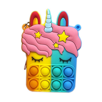 Bayi Silikon Produk Gadis Mainan Anak Perempuan Tas MHC Hot Sellers Unicorn Stress Relief Silicone Bag Dompet Ujung Jari Populer