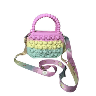 Silikon Anak Kartun Mini Kids Bubble Toy Crossbody Pop It Purse for Girls