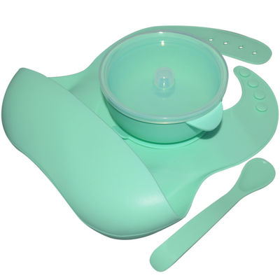 Set Makan Bayi Silikon MHC Desain Ergonomis Ringan Tidak Beracun