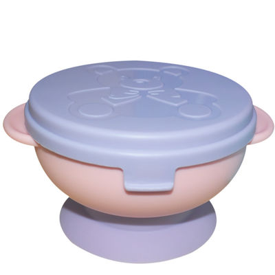 Kecil Silicone Suction Bowl Plate Cup Baby Silicone Dibagi Piring Sendok Dengan Tutup Set