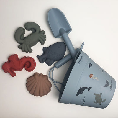 Silikon Nontoxic Anak-anak Instruksi Mainan Pantai Miniatur Set Untuk Anak-anak
