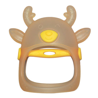 Tipe Pakaian Makan Silikon Baby Teether Non Toxic Permukaan halus