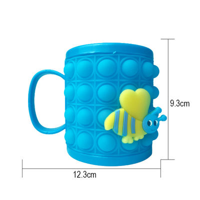 Disesuaikan Bayi Memberi Makan Anak Minum Cangkir Silikon Push Bubble Fidget Popper Pop Dengan Ketahanan Suhu Tinggi