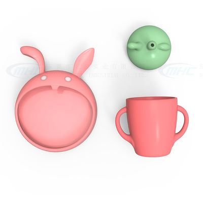 MHC Starter 6-12 Bulan Kelinci Set Makan Bayi Non Silikon Bebas Bpa Non Toxic Toys
