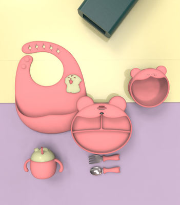 FDA menyetujui MHC Baby Tableware Mudah untuk membersihkan Suction Plate untuk 6 bulan bayi tua