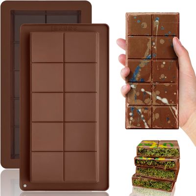 MHC Dubai Cetakan Silikon Plastik Akrilik Cokelat Cetakan Untuk Cetakan Kue Cokelat
